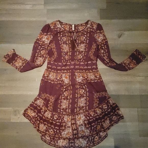 Free People Boho Flowy Floral Dress Size Small - Picture 2 of 10